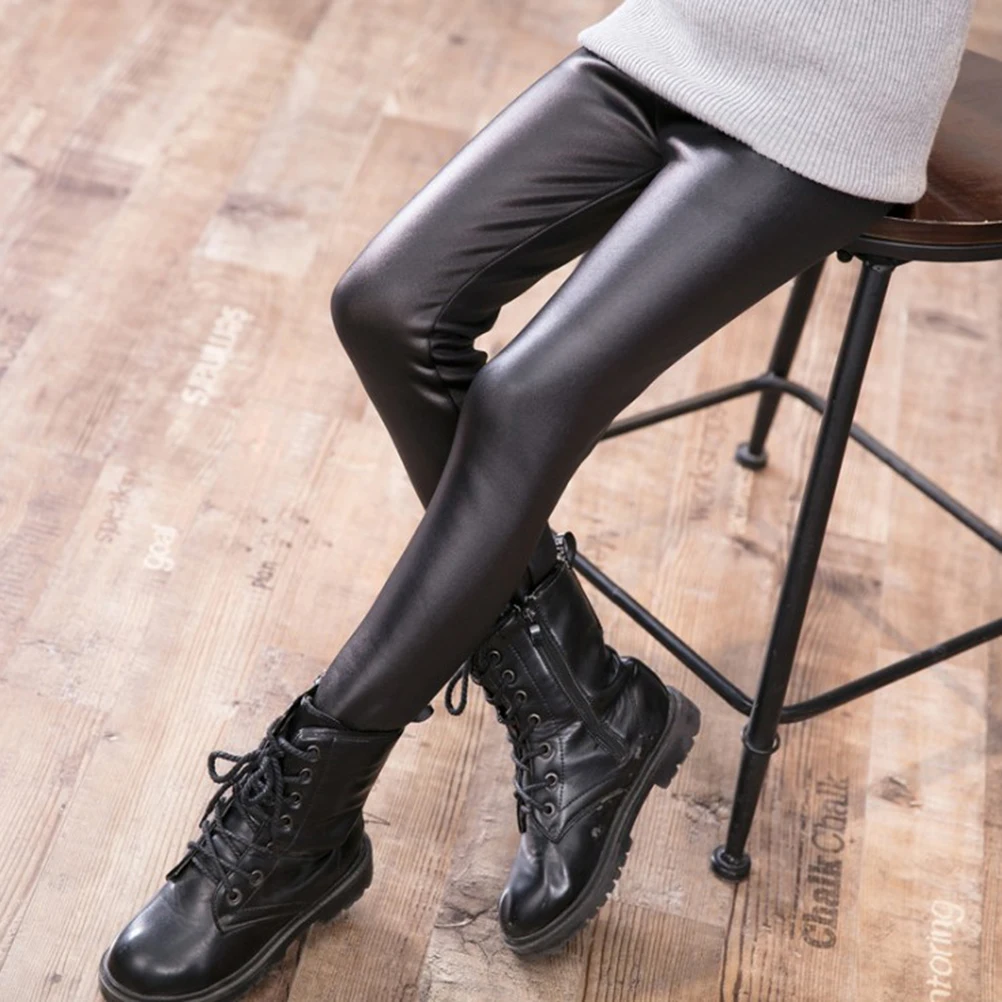 

Girls Faux Leggings Winter Warm Thick Lined Soft Pants 140cm Kids Legging Pants for Cold Weather