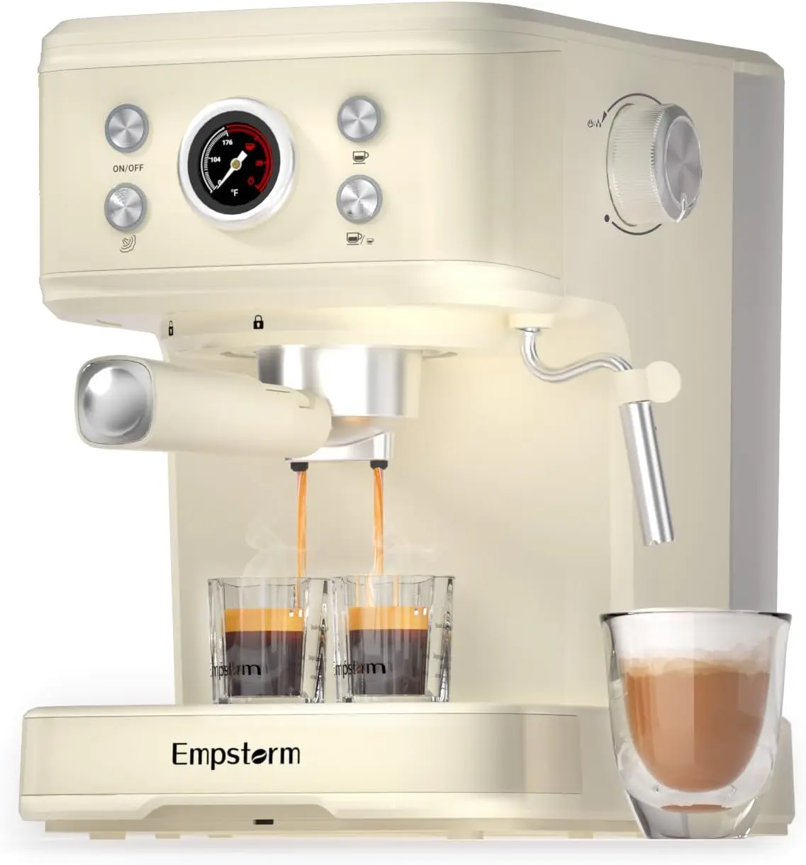 

machine, 20 Bar Espresso Maker with Milk Frother Steam Wand, Compact Espresso Coffee Machine with for Cappuccino, Latte