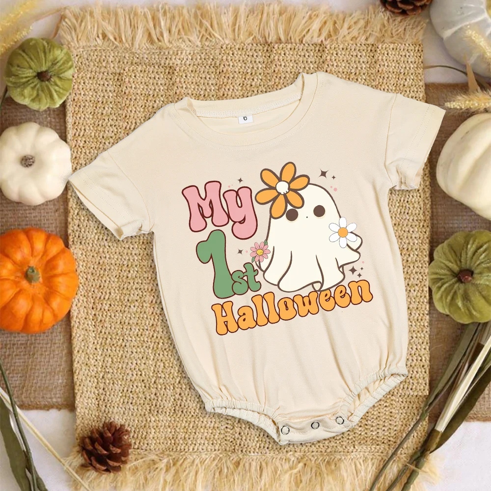 My First Halloween Print Baby Bubbles Romper Halloween Party Infant Outfit Bodysuit Newborn Large Jumpsuit Newborn Retro Clothes