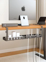 Under Desk Cable Management Tray,Extendable Sturdy Steel Under Desk Cord Hider Raceway,Power Strip Cord Holder Wire Management