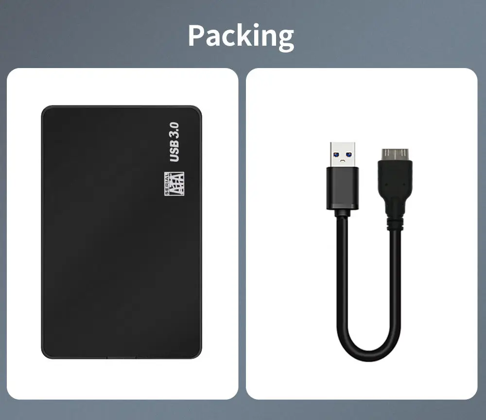 Obudowa HD Externo USB 3.0 do 2,5 cala SATA HDD SSD Obudowa zewnętrznego dysku twardego do komputera PC Laptop Smartphone PS5