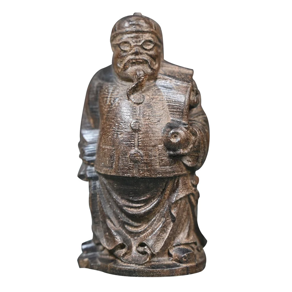 

Wooden Carving Chinese Rich Man Ornament Handcrafted Desktop Decor For Office Home Feng Shui Gift Wooden Craft