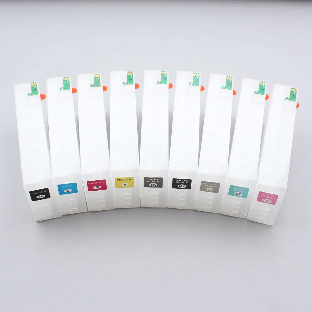 9 Colors 160ML/PC Refillable Ink Cartridge For Epson Surecolor P800 P 800 Inkjet Printers With ARC Chip T8501-T8509