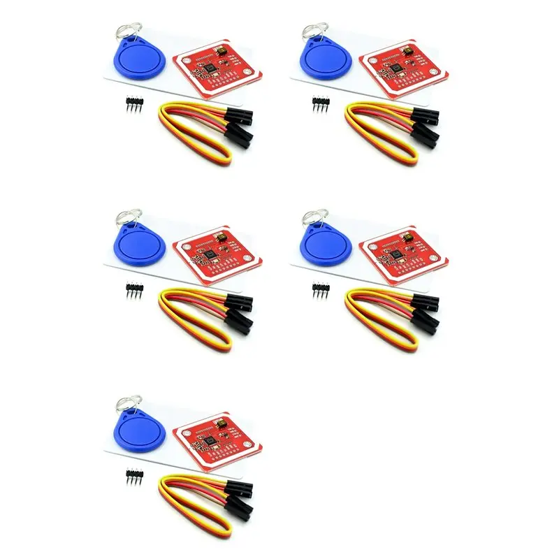 AA08-5Set PN532 RFID Wireless Module V3 User Kits Reader Writer Mode IC S50 Card PCB Attenna I2C IIC SPI HSU