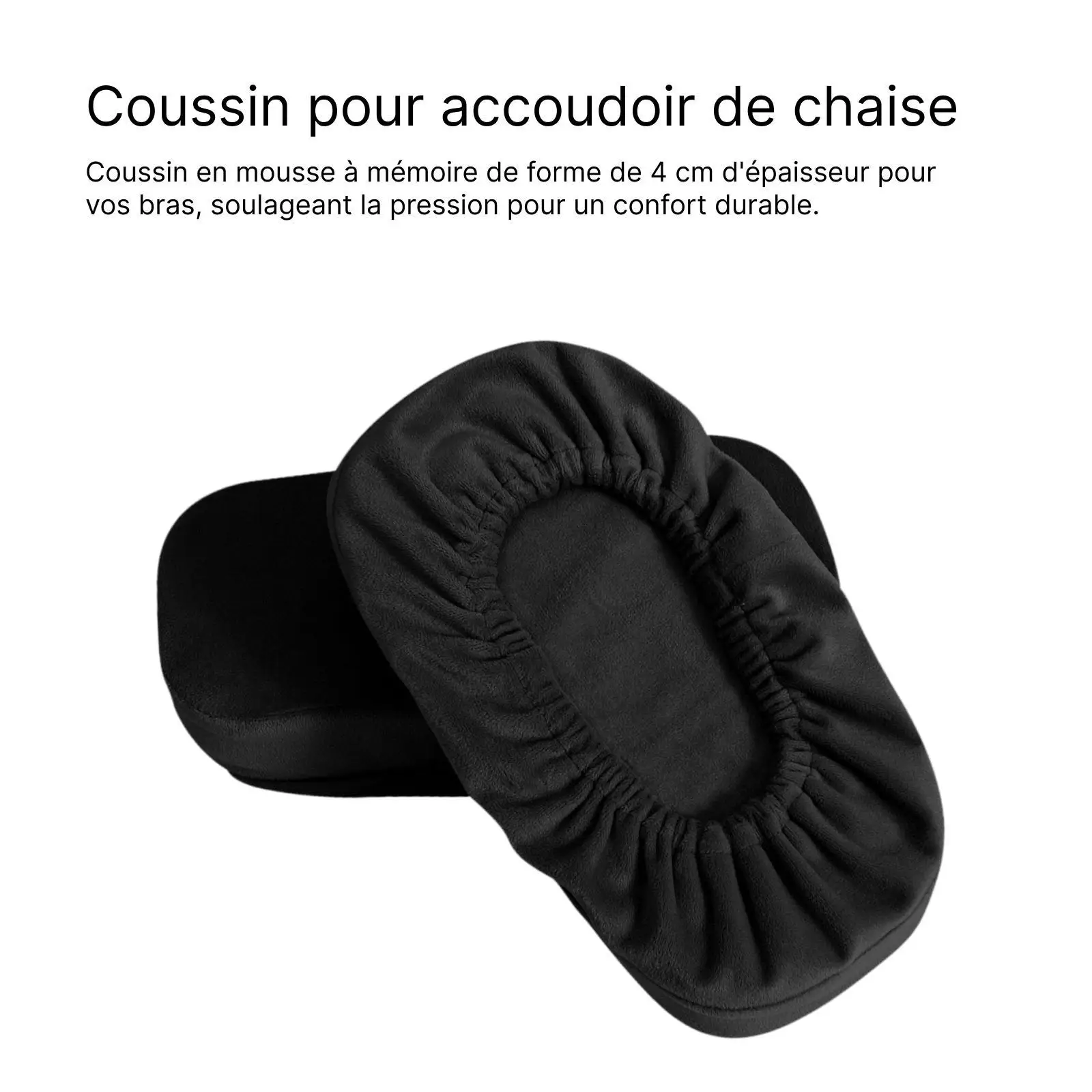 2x Stuhl-Armlehnenpolster, Memory-Schaum, rutschfest, verdickt, für Spielstuhl, Rollstühle, Handgelenkauflage, Gaming-Armlehnenkissen, Armlehnenkissen