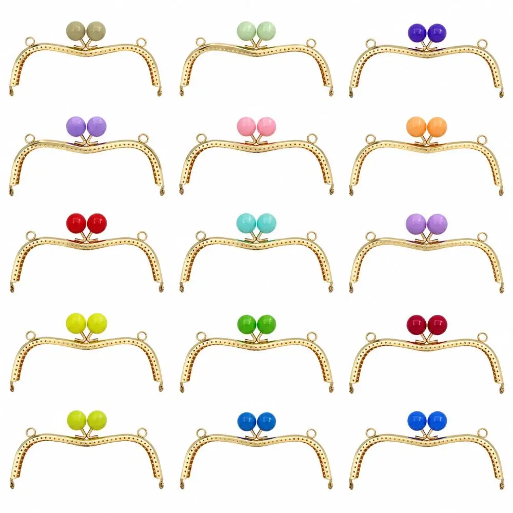 DIY Metal Purse Frame Square Arc Gold Kiss Clasp Smooth Frame Bag Hardware Bag Making