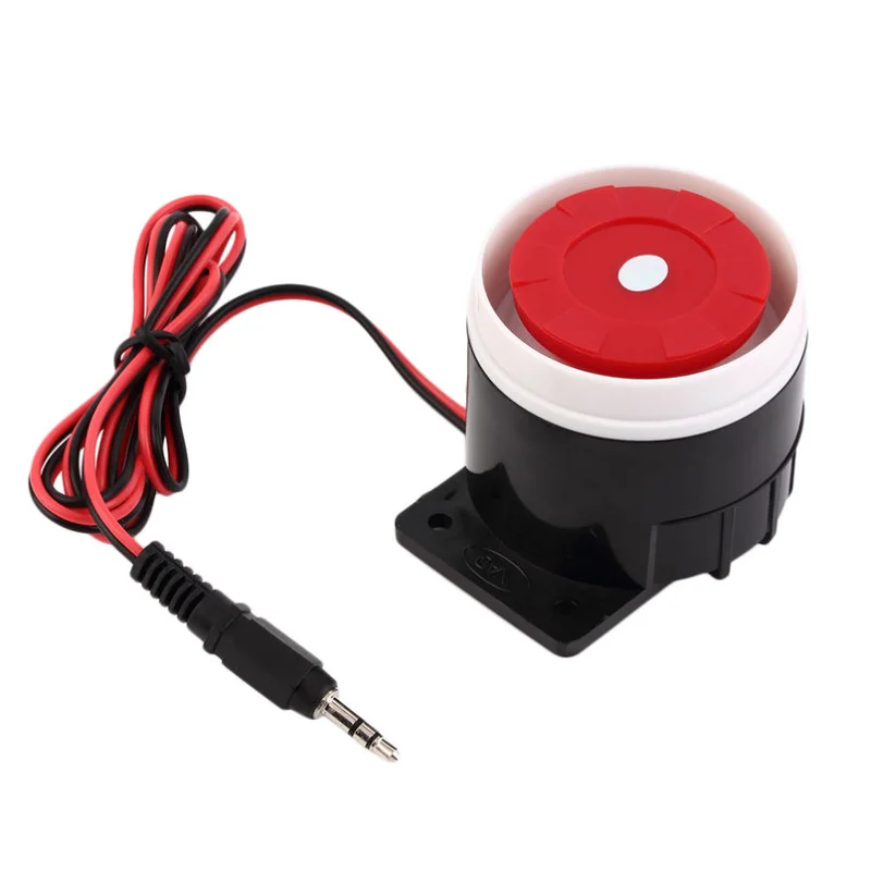 Minibocina de seguridad Para El Hogar, sistema de Alarma de sonido con cable, sirena interior, 12V/24V de CC