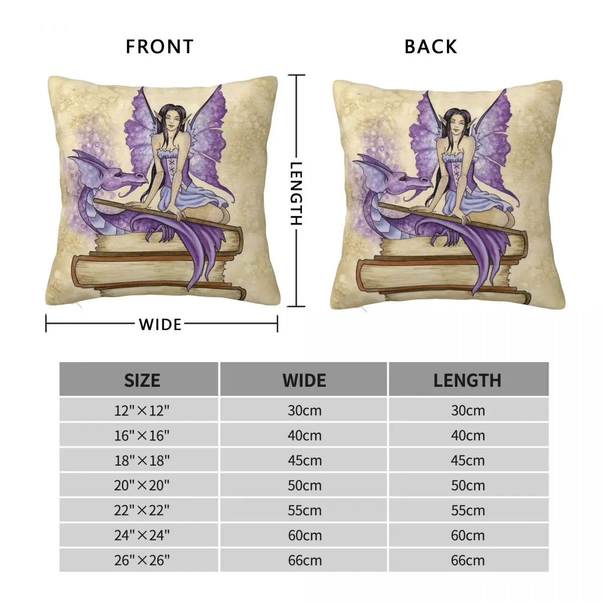 Fairy Tales Square Pillowcase Polyester Linen Velvet Pattern Zip Decor Home Cushion Cover 18