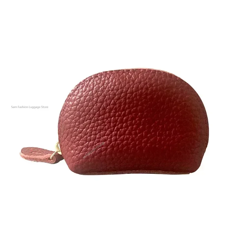 2025 New Minimalist Retro Mini Coin Purse Fashionable Cowhide Small Wallet Casual Women's Leather Dumpling Lightweight Coin Bags