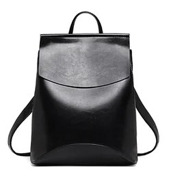 Pu Leather Leisure Academy Style Women's Dual Purpose Travel Backpack