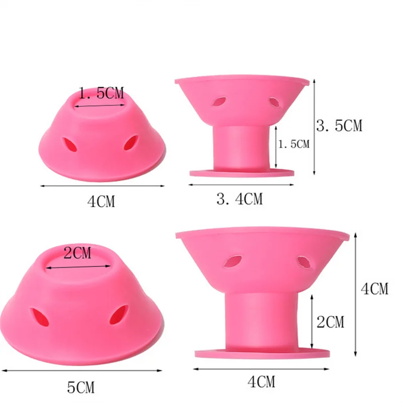 10/20PCS Pink Soft Silicone Magic Hair Care Rollers No Heat Hair Curler DIY Curling Styling Tool for Beautiful Curls