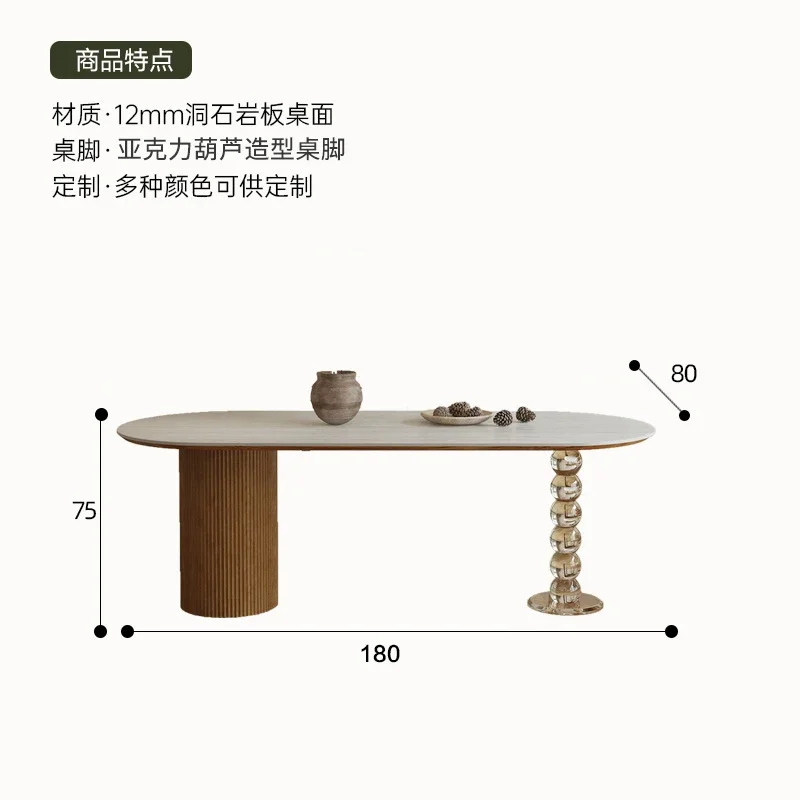 b11-Italian Style High-end Simplicity Dining Tables Designer Retro Restaurant Dining Tables Modern Home Furniture Bordservice