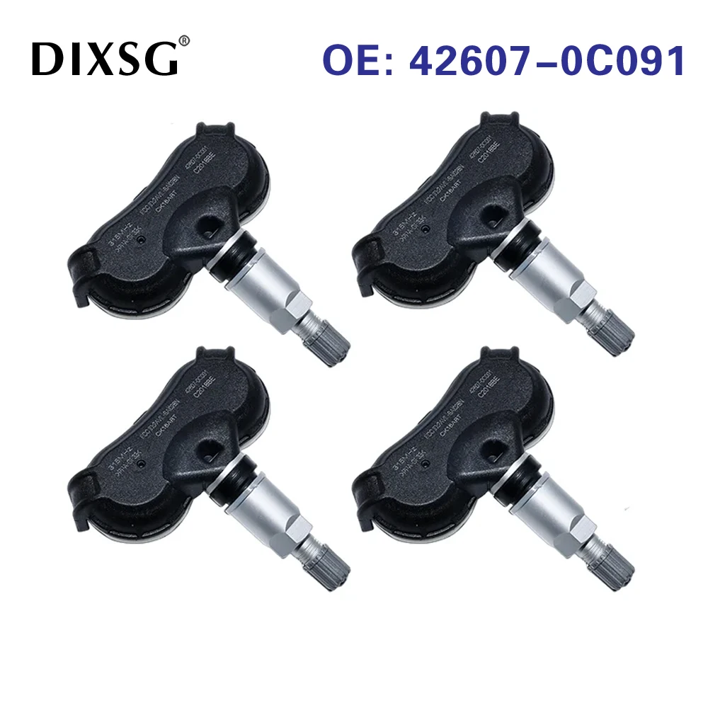 4PCS Tire Pressure Monitor Sensor 42607-0C091 For Toyota RAV4 2019 2020 Tundra Sequoia Highlander 426070C091 TPMS 315MHz