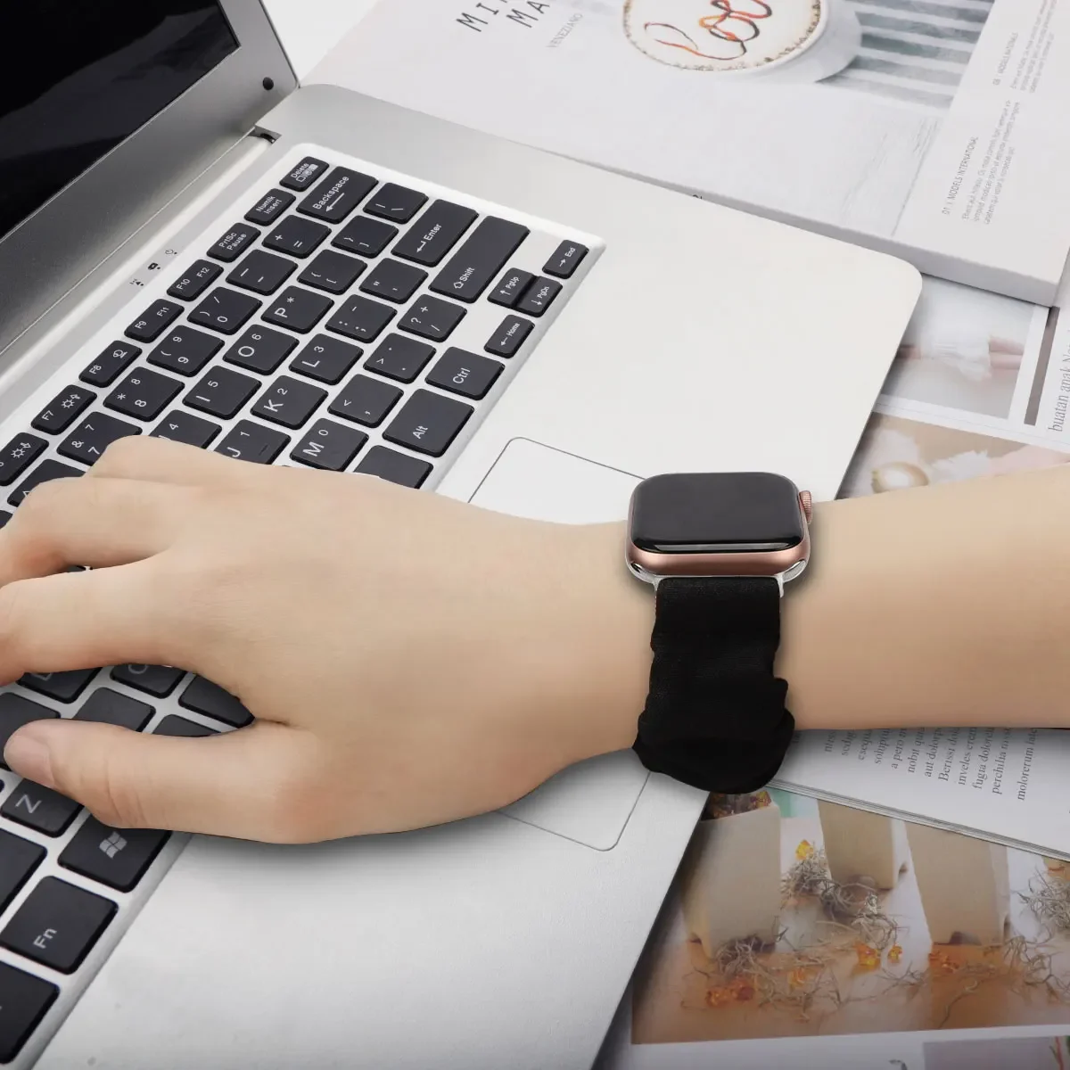 Pasek materiałowy do Apple Watch Band Ultra 49 mm 45 mm 41 mm 44 mm 40 mm 42 mm 46 mm correa Elastyczna bransoletka iWatch serii 10 9 8 7 6 SE 5