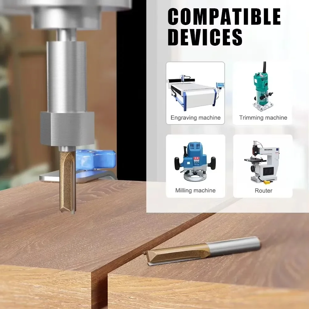 1/2inch 3-25mm Professiona Straight Bit  Carbide Single Double Flute Router Bit Wood Milling Cutter for Woodwork Tool