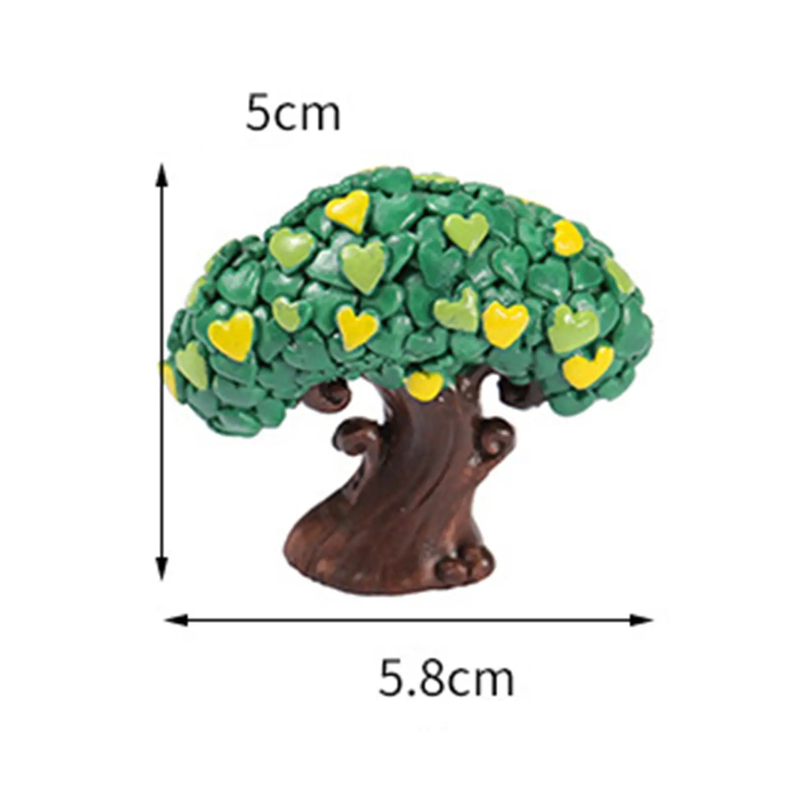 2-6pack Small Green Tree Ornament Miniature Toy for DIY Terrarium Miniature