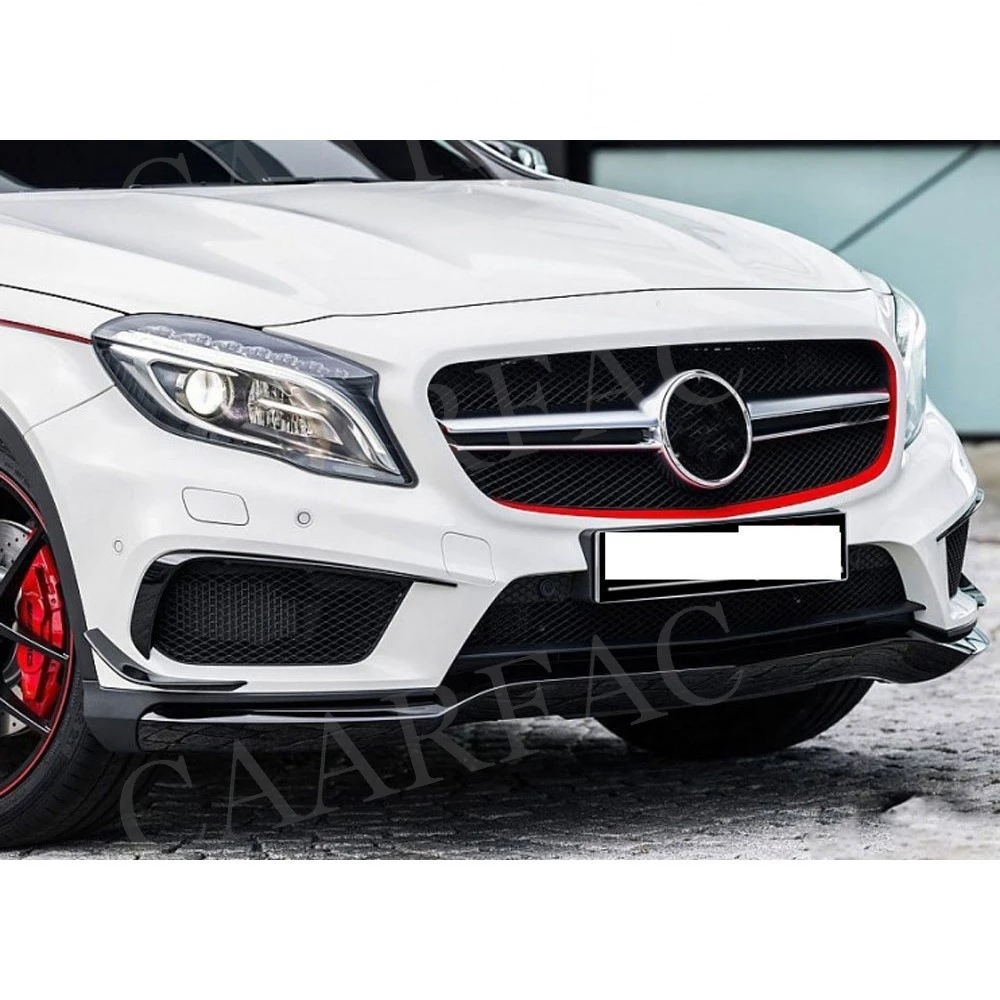 Carbon Fiber Front Bumper FogLamp Eyelids for Benz GLA Class X156 GLA200 GLA260 GLA45 2014-2017 Air Vent Cover Trims Car Styling