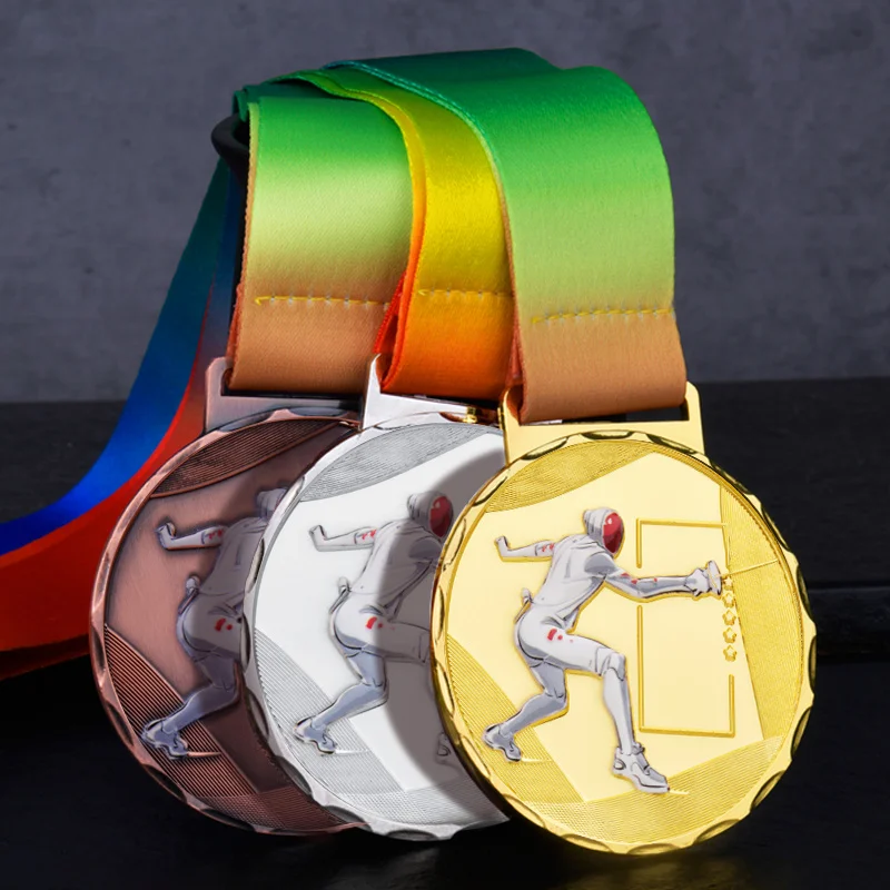 Fencing MEDALS Junior Club Competition Honours Commemorative Medal Gold Silver Copper Metal Listing