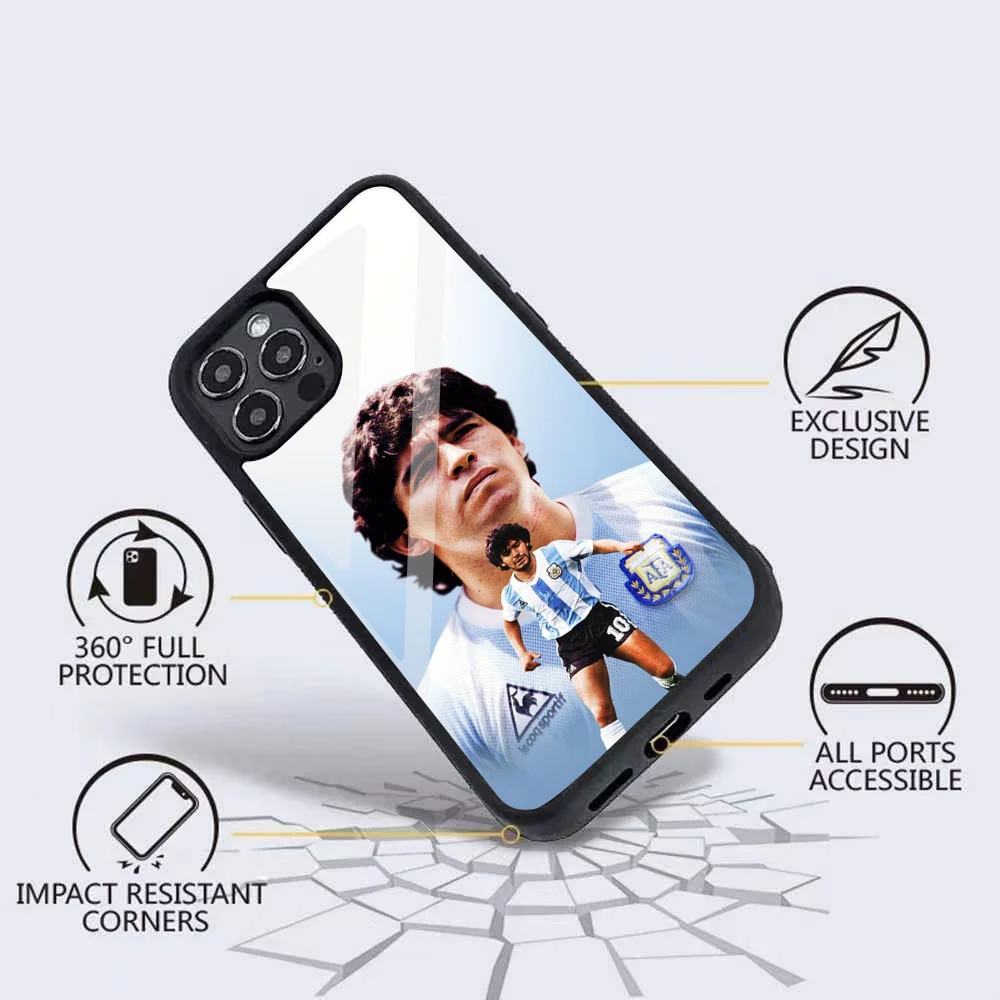 D-Diego Maradona Phone Case For IPhone 15 14 13 Pro Max 11 12 Mini Alex Mirror For Magsafe Wireless Charging Cover