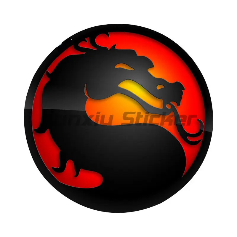 Pegatinas de coche con diseño de dragón del juego arcade Mortal Kombat, calcomanía creativa a prueba de arañazos, artículos para coche