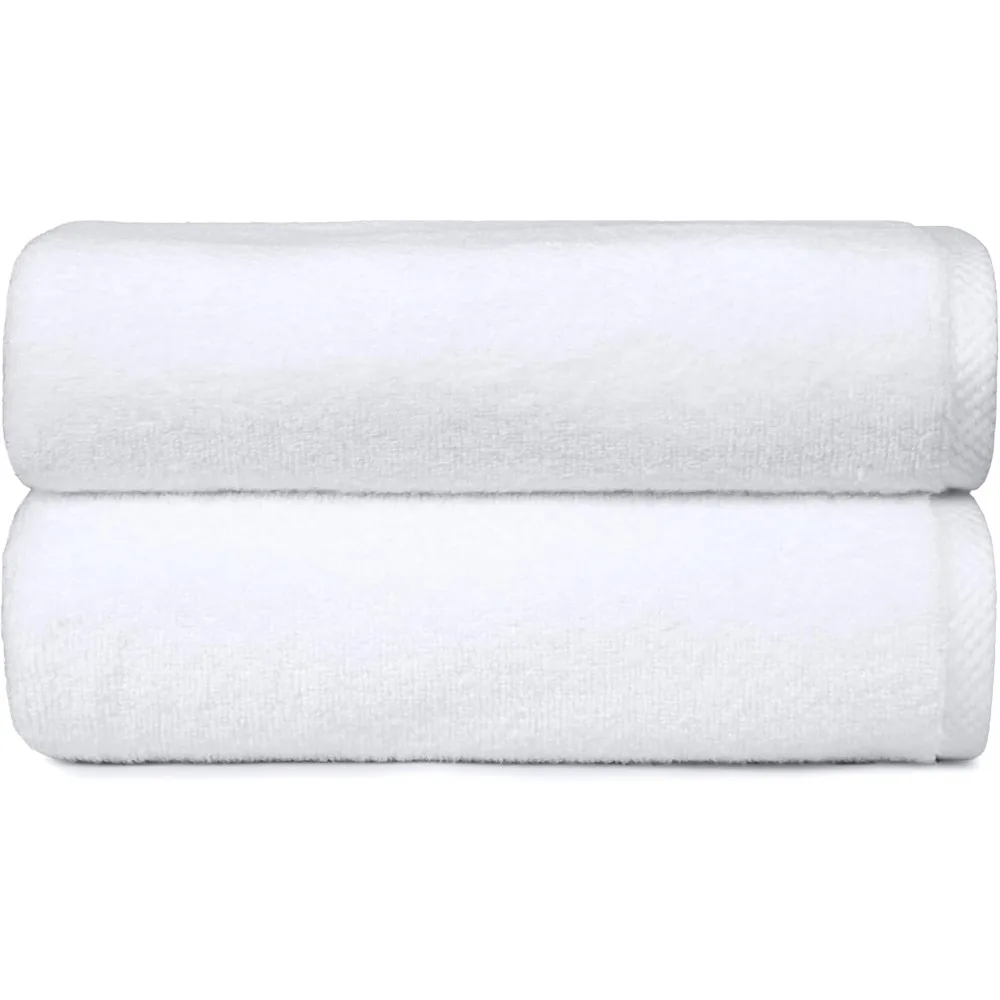 Oversized Quick Dry Cotton Bath Towel Set 54x30 White