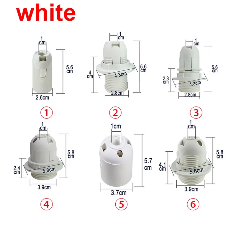 Screw E14 E27 M10 Led Light Bulb Lamp Base Cap Power Holder Electric Pendant Socket Lamp Shade Converter 220V 110v