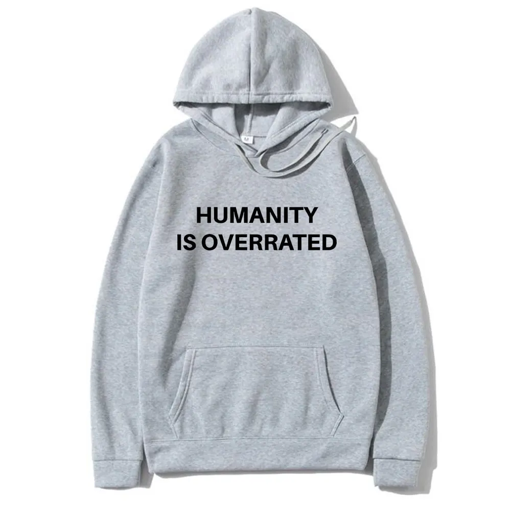 الإنسانية تبالغ فيها نص مضحك ميمي هوديي الرجال النساء عادية القطن Vintage بلوزات الرجال البلوفرات المتضخم ملابس رياضية