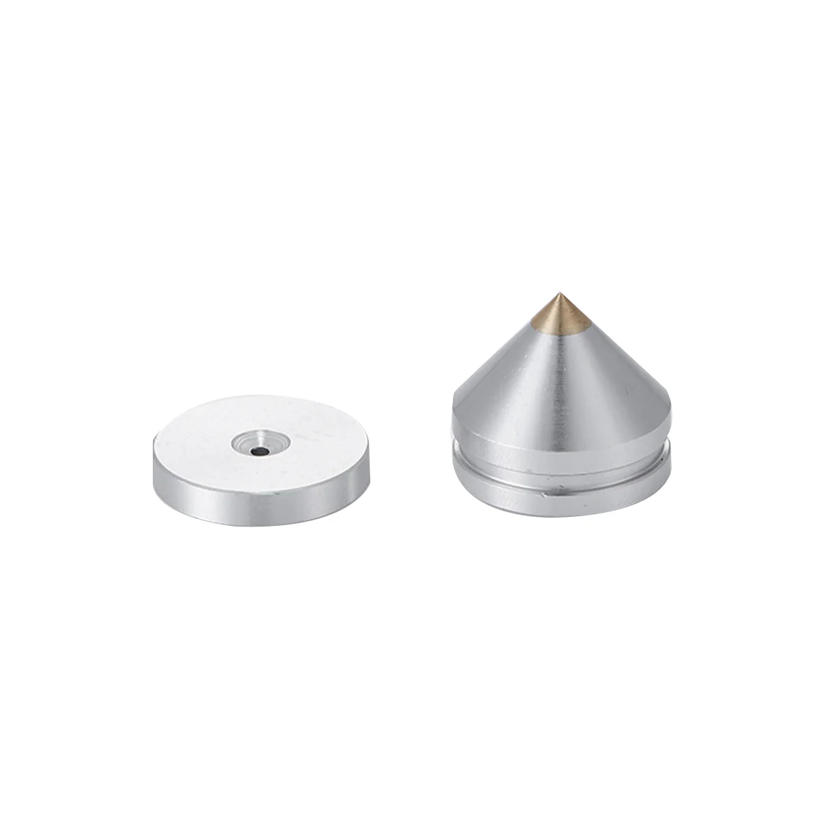 8 Set Speaker Stand Feet Foot Pad Aluminium Alloy Metal Spikes Cone Floor Foot Nail Silver