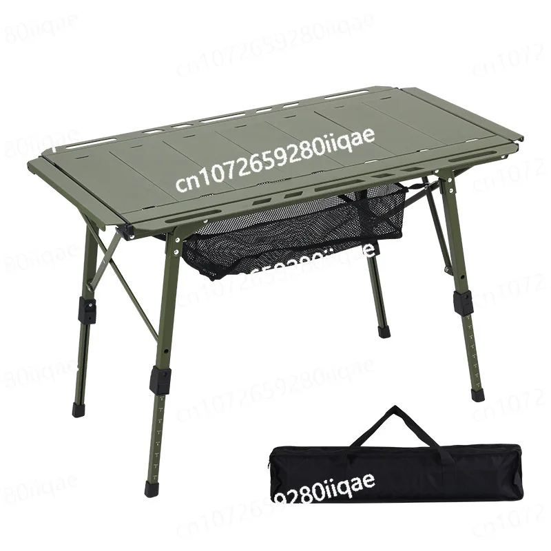 Table Lifting Aluminum Alloy Lightweight Picnic Egg Roll Folding Tableb Customized Outdoor Camping Three-unit Igt Tactical