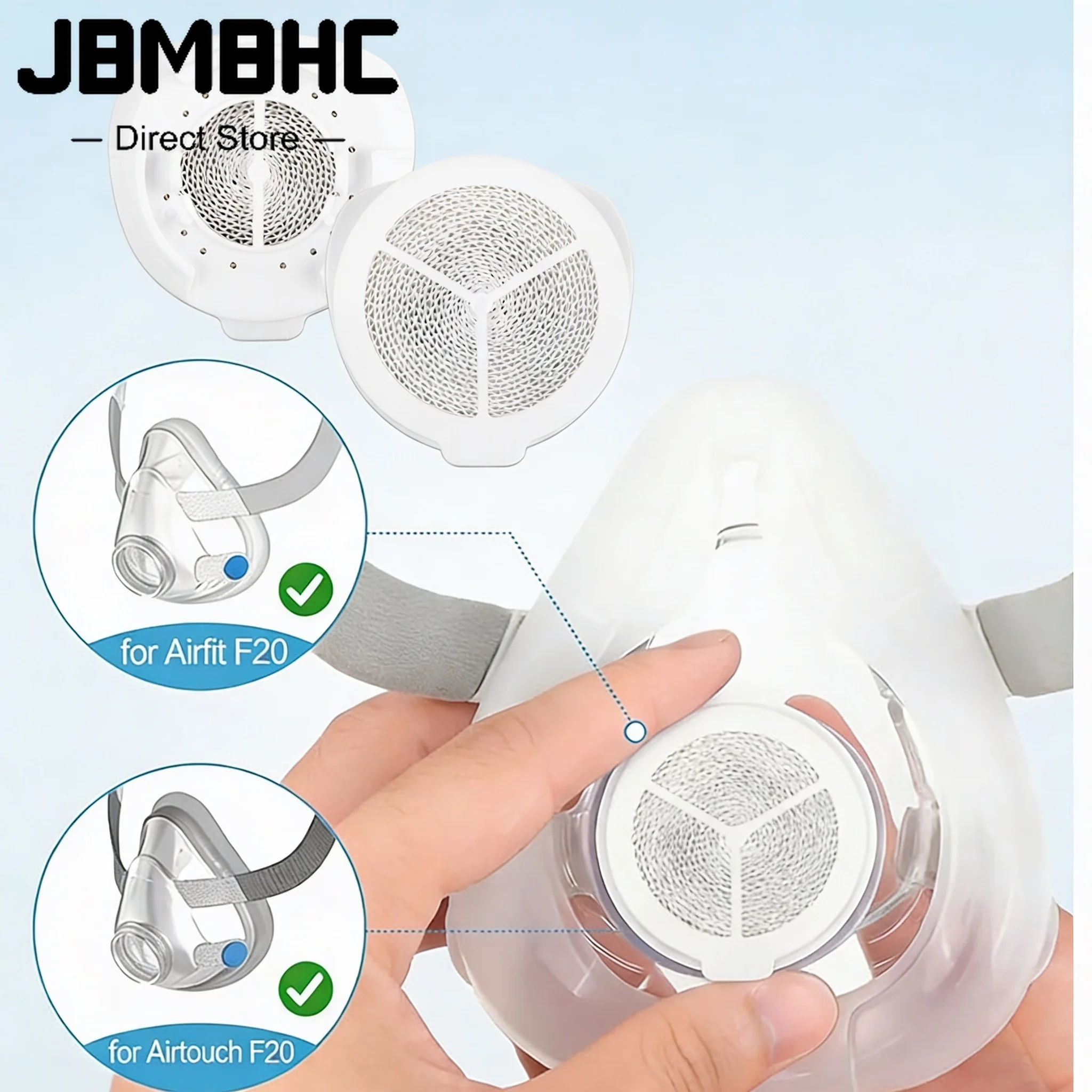 Waterless Humidifiers for Humidx F20 Compatible with Air Mini Device, Replacement Cartridges for Airfit F20 & Airtouch F20