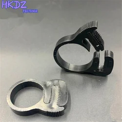 5PCS Hose Clamp 10.4~69mm Plastic Line Water Pipe Strong Clip Spring Hoops Fuel Air Tube Fitting Fastener Fixed Tool Black White