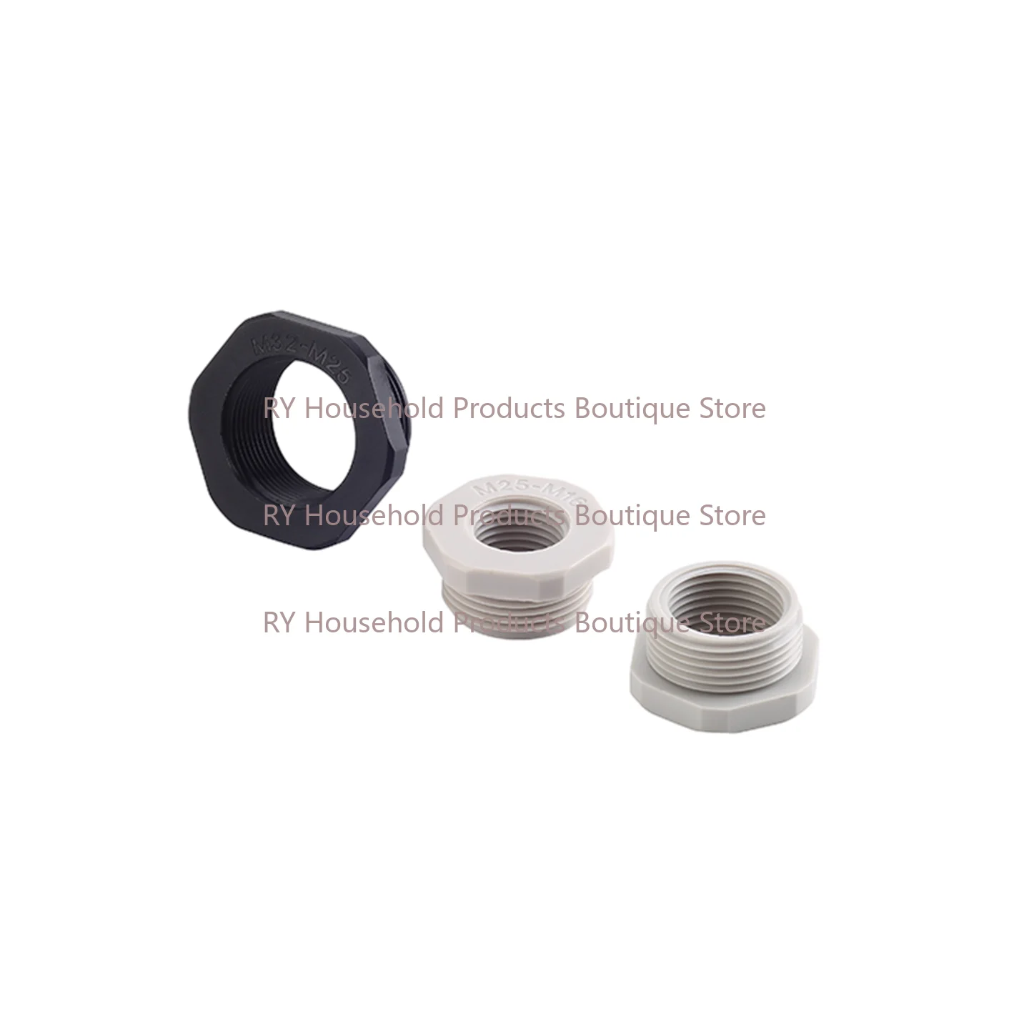 Hexagonal Edge Nylon PA New Material Reducing Ring Plastic Reducing Parts Reducing Parts M32 To 20 To 16 Filling Core M40-M25