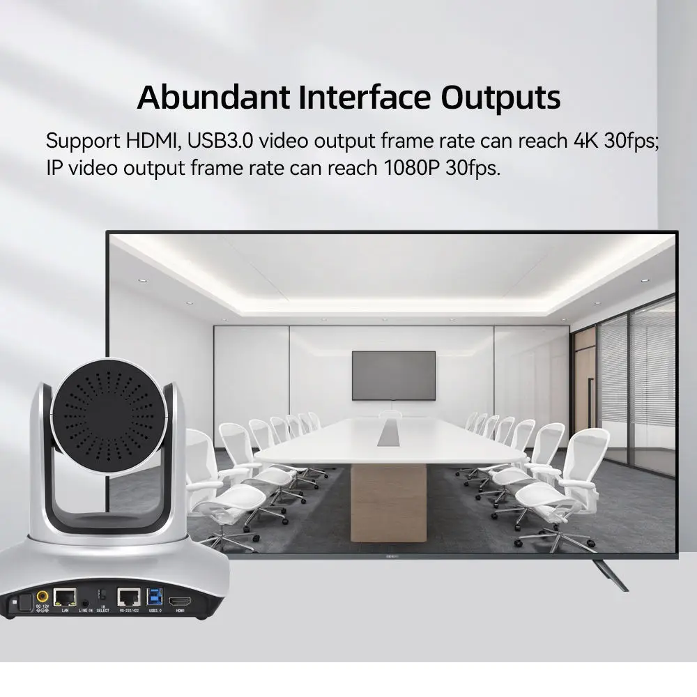 

NDI PTZ Camera 4K UHD with 20X Optical Zoom Video Conference Room Camera USB HDMI IP POE Live Streaming for Church Worship,