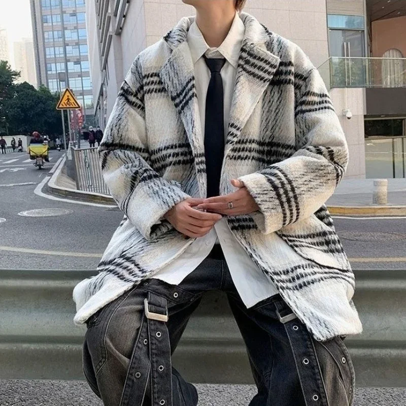 Korean Version Loose Fit Edgy Jacket for Men 2025 Seasonal High Fashion Streetwear with Japanese Hong Kong Elements​