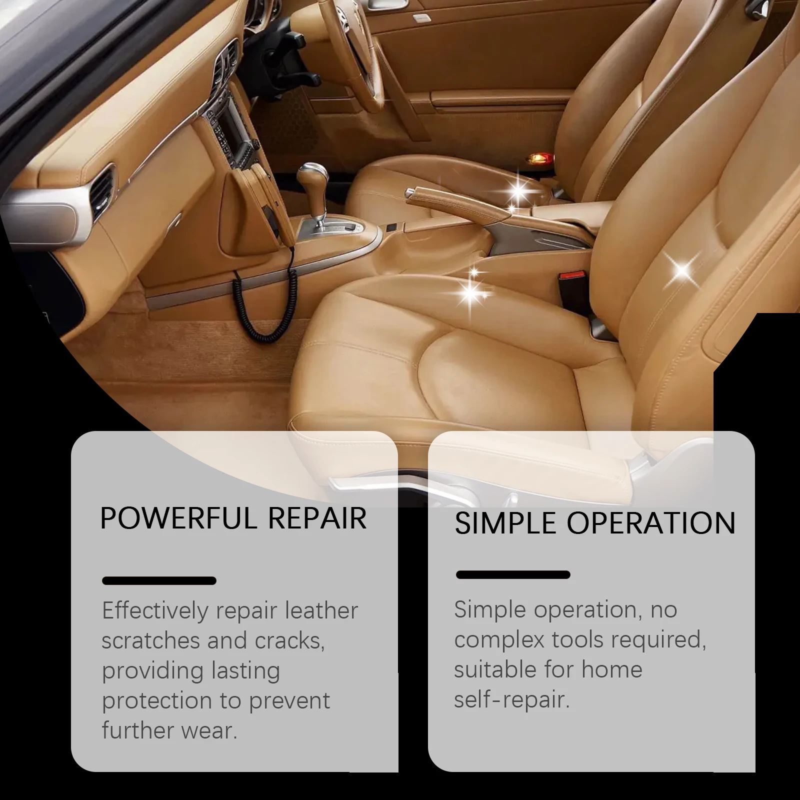 Car Leather Repair Fluid : Repairs Scratches & Cracks, Restores Shine, Wear-Resistant Leather Repair Adhesive