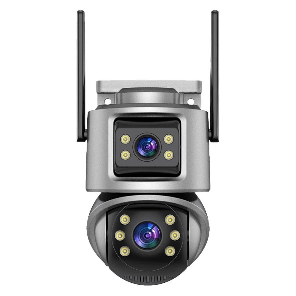 

6MP Dual Lens PTZ Security Camera - Gun & PTZ Combo 2-Camera View 2.4G WiFi HD Night Vision Motion Detection APP Control