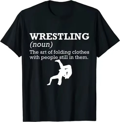 Fresh  New Qualifier Fun Definition Wrestling Wrestler T-shirt Harajuku  T Shirts for Men Oversized T Shirt