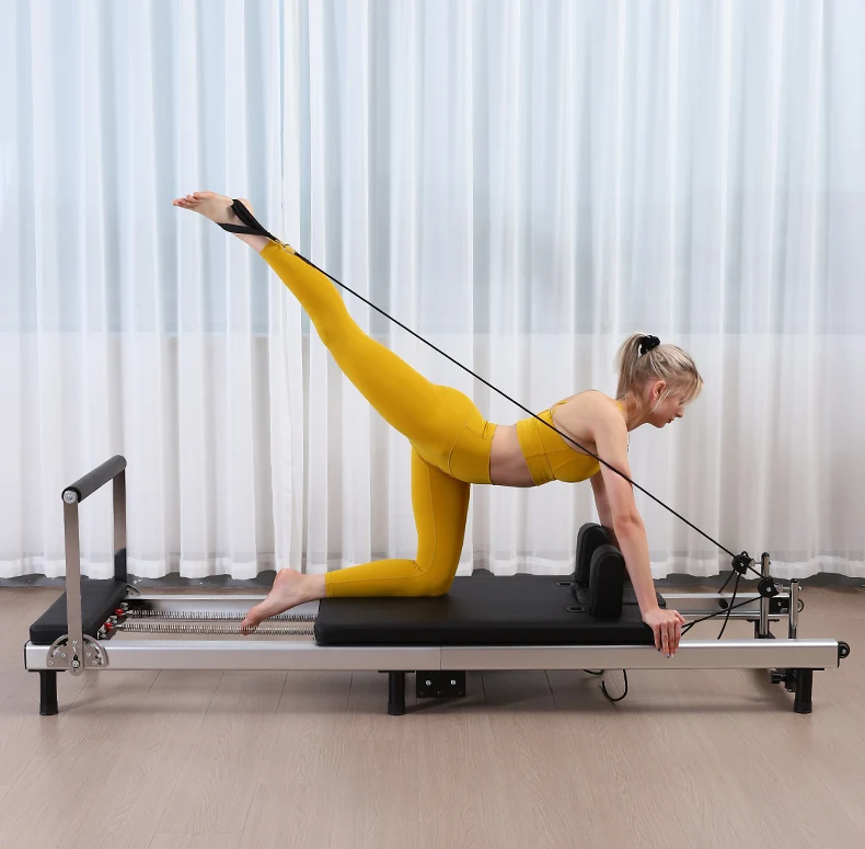 

Aluminum Foldable Pilates Reformer - Home Core Training Equipment Dual Home/Commercial Use 150kg Capacity & Space-Saving
