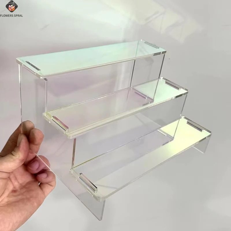 Transparent Acrylic Display Frame, 3-Layer Removable Support, Suitable For Doll, Cosmetics, Perfume, Toy Desktop Storage Rack