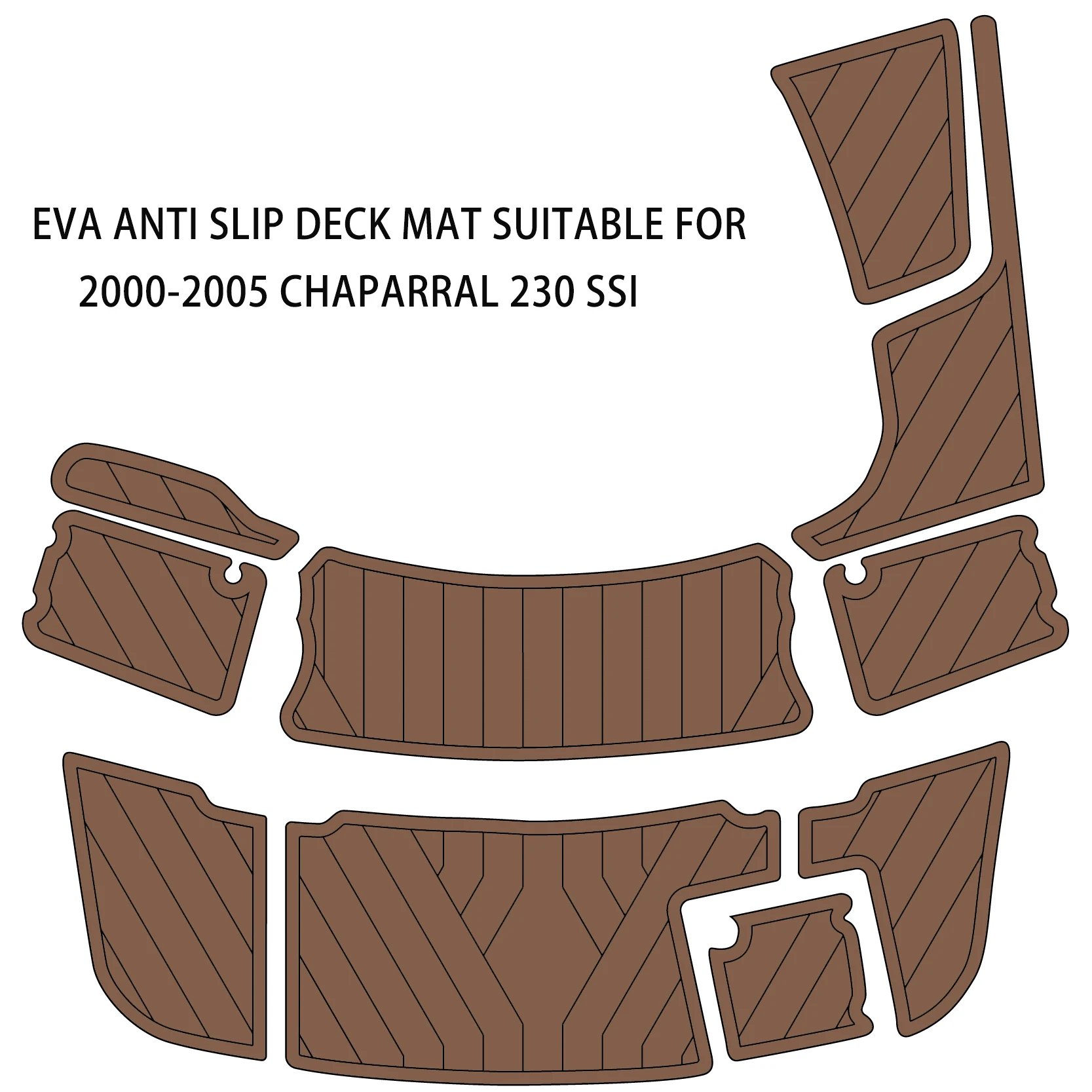 Tappetino antiscivolo in teak imitazione EVA adatto per tappetino per nave da crociera dal 2000 al 2005 Chaparral 230 SSI