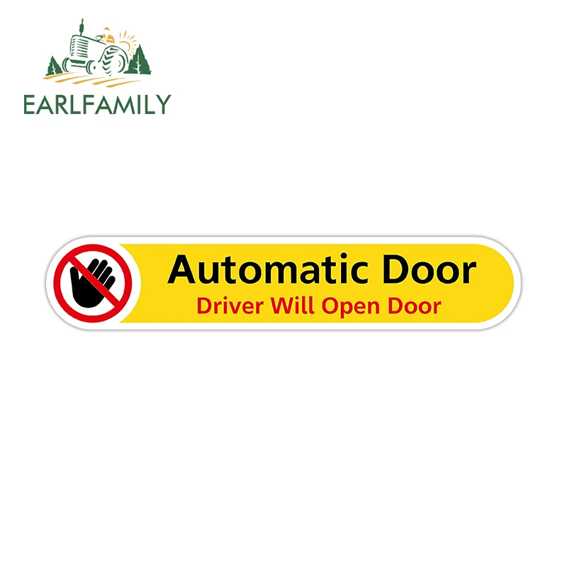 EARLFAMILY Automatic Door Sticker Creative Stickers Lovely Car Wiper DIY Decal Simple Practical Sunscreen Vehicle Styling Decor