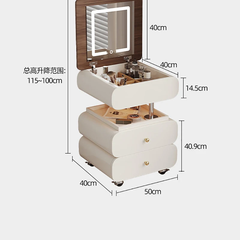 Modern Movable Liftable Makeup Vanities Luxury Dressing Table Glamour Unique Bedroom Furniture Vanity Tocador De Maquillaje