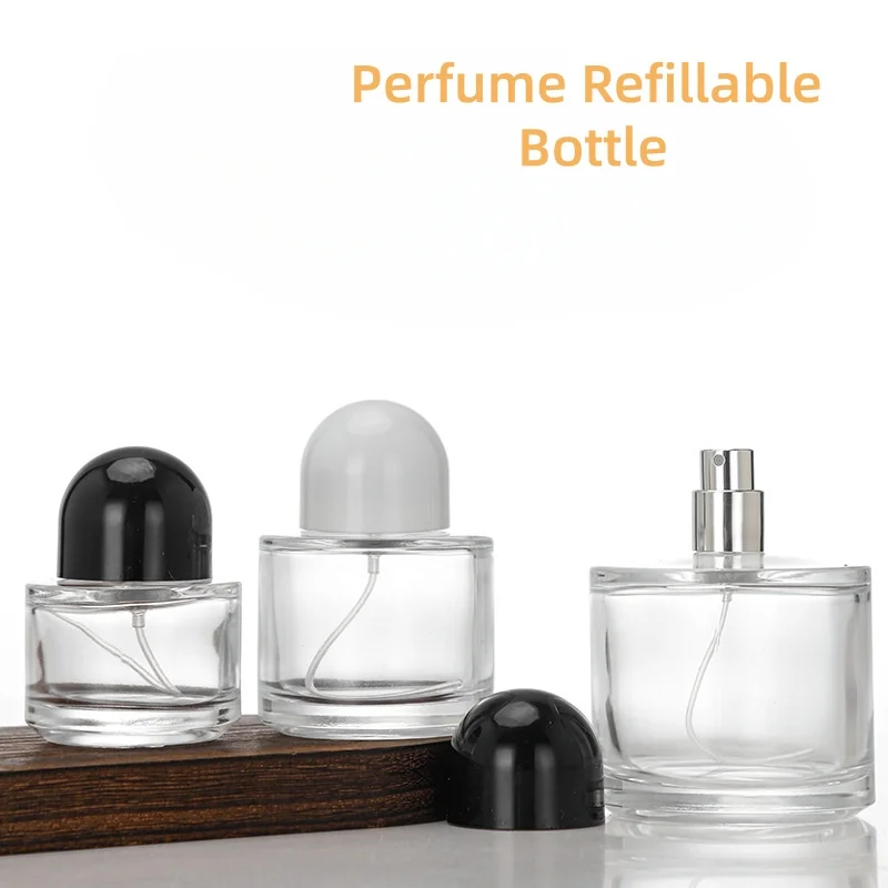Botella de Perfume de Vidrio de 30/50/100 ml, Botella Vacía para Perfume Líquido, Botella de Subenvasado de Perfume, Portátil, Tipo Presión, para Viaje