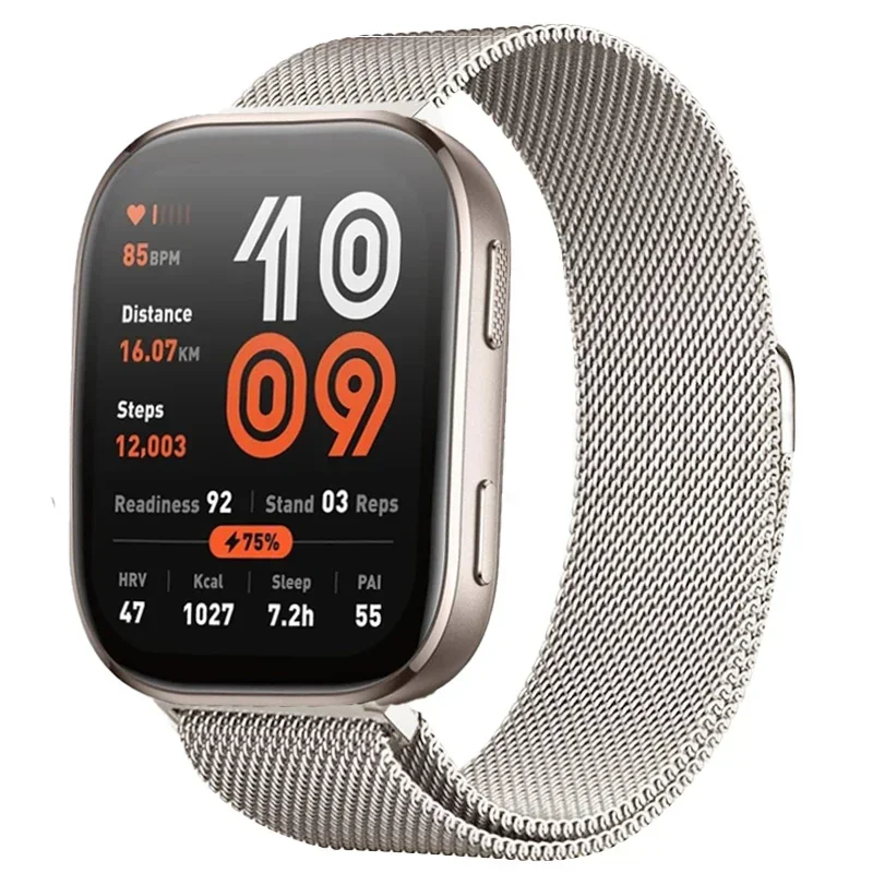 

Milanese loop strap For Amazfit bip 6-5-3/u/pro Sport 20mm/22mm Bracelet for Amazfit GTS 4/3/2/2e/4 Mini/GTR 4/3/3 Pro/2/2e band