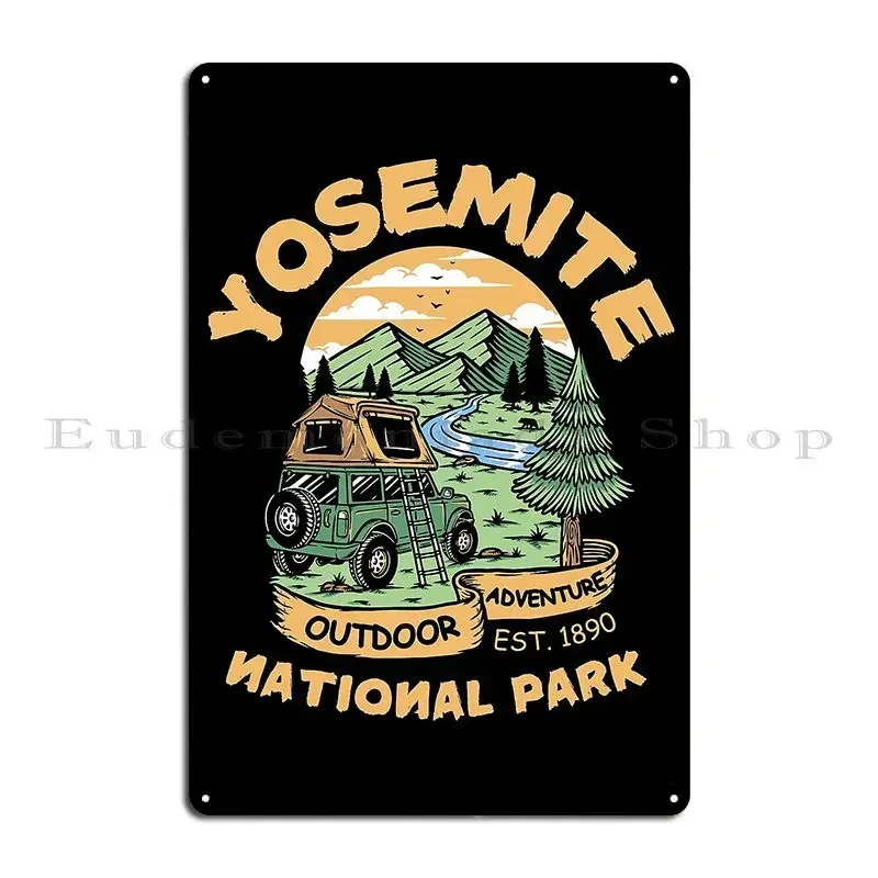 Yosemite National Park Metal Sign Pub Painting Custom Design Cinema Tin Sign Poster