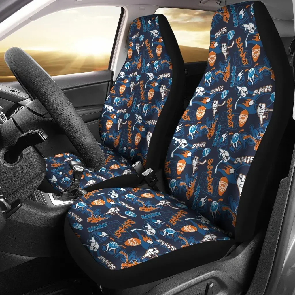 Pattern Print Hockey Seat Cover Car Seat Covers Set 2 Pc, Car Accessories Car Mats