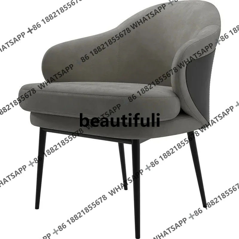 light luxury villa dining table and chairs post-modern style environmentally friendly leather cloth dining table and chairs