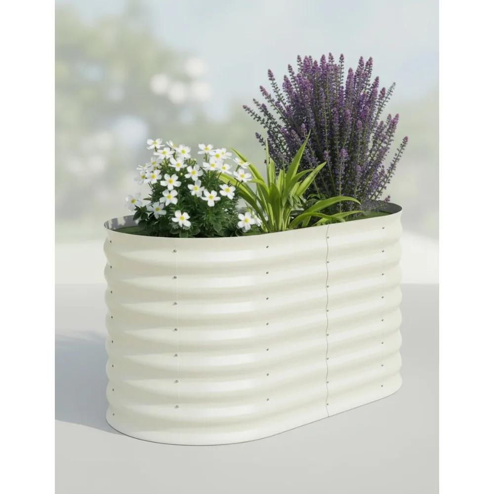 

4x2x2 ft Metal Raised Garden Bed Kit for Vegetables Flowers Indoor Outdoor Planting