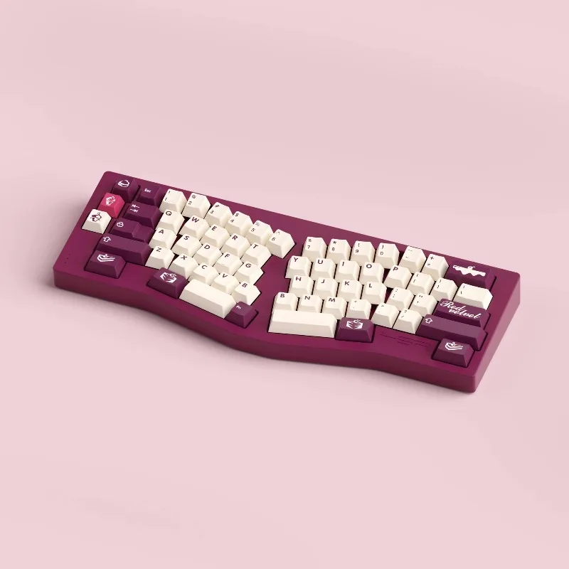 

Набор колпачков для клавиш с красной бархатной тематикой, оригинальная кепка для клавиатуры из АБС-пластика с сублимационным вишневым профилем для аксессуаров для механической клавиатуры