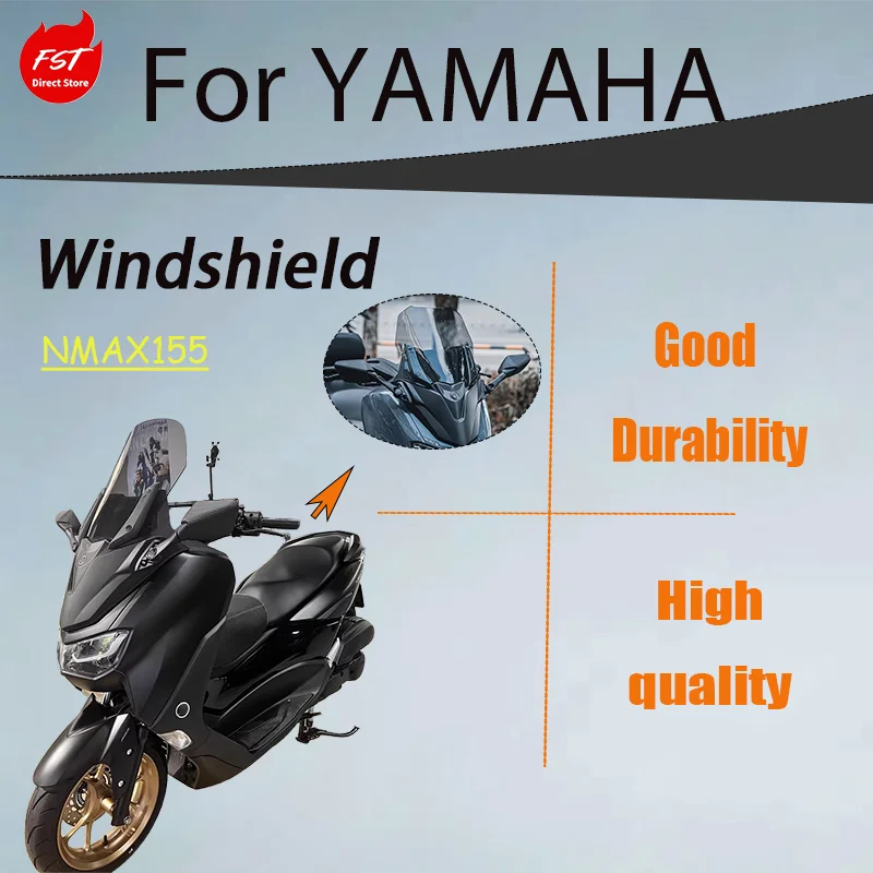 

Modified Front Windshield Set for Yamaha NMAX 155 20-24, ABS Tall Wind Screen